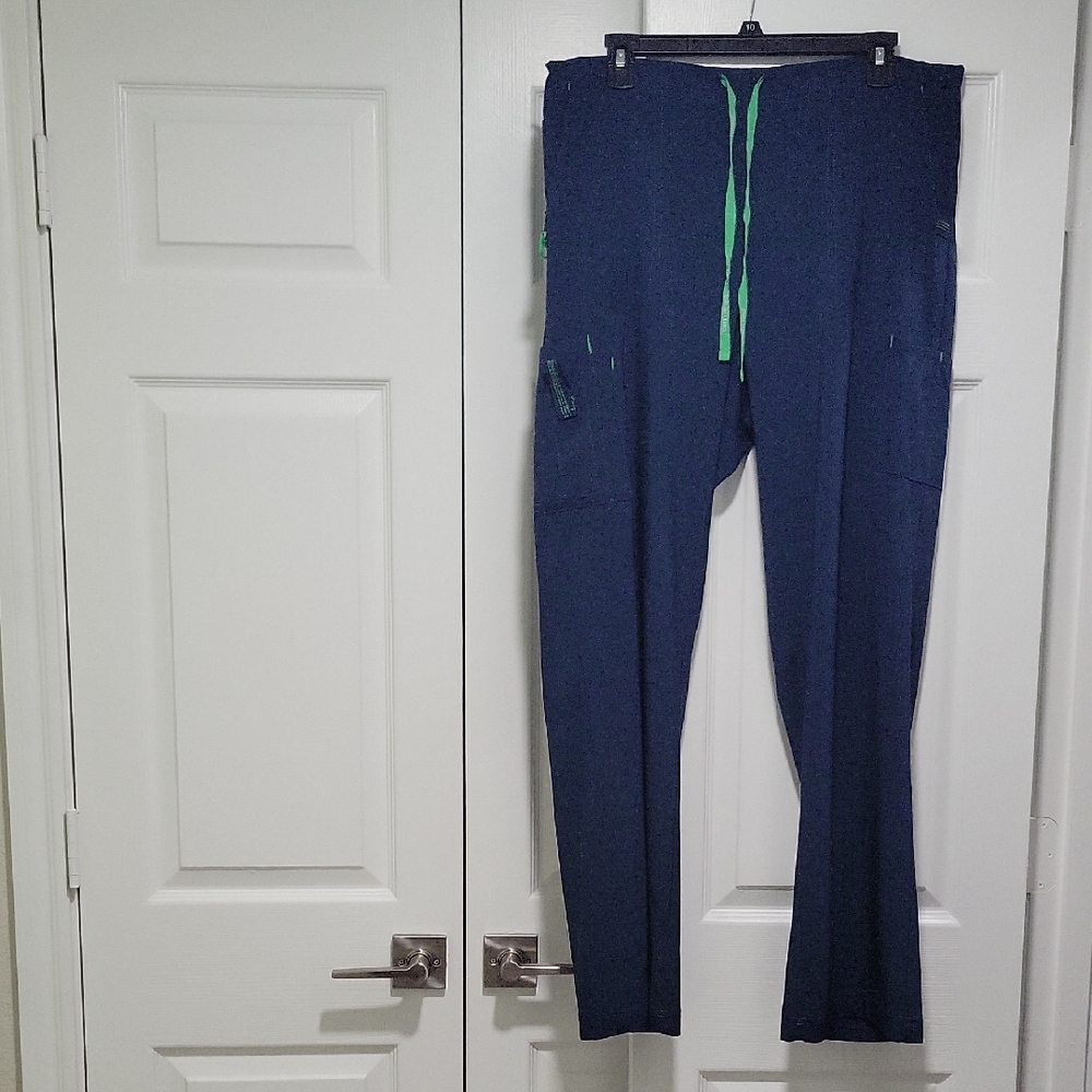 Carhartt Navy Blue Pants with Green Accents